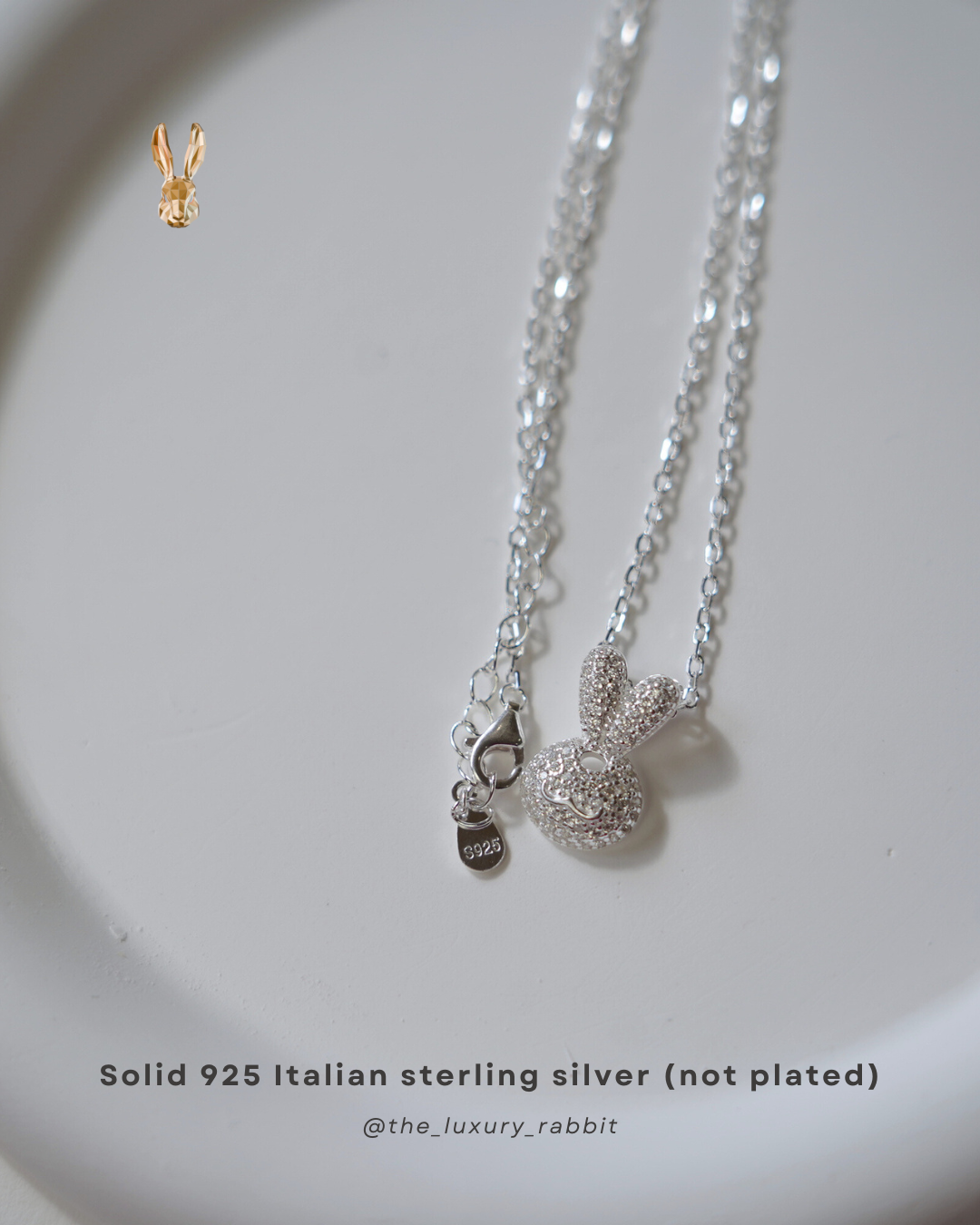 Italian 925 Silver 🩶Luxury Rabbit Pendant Necklace