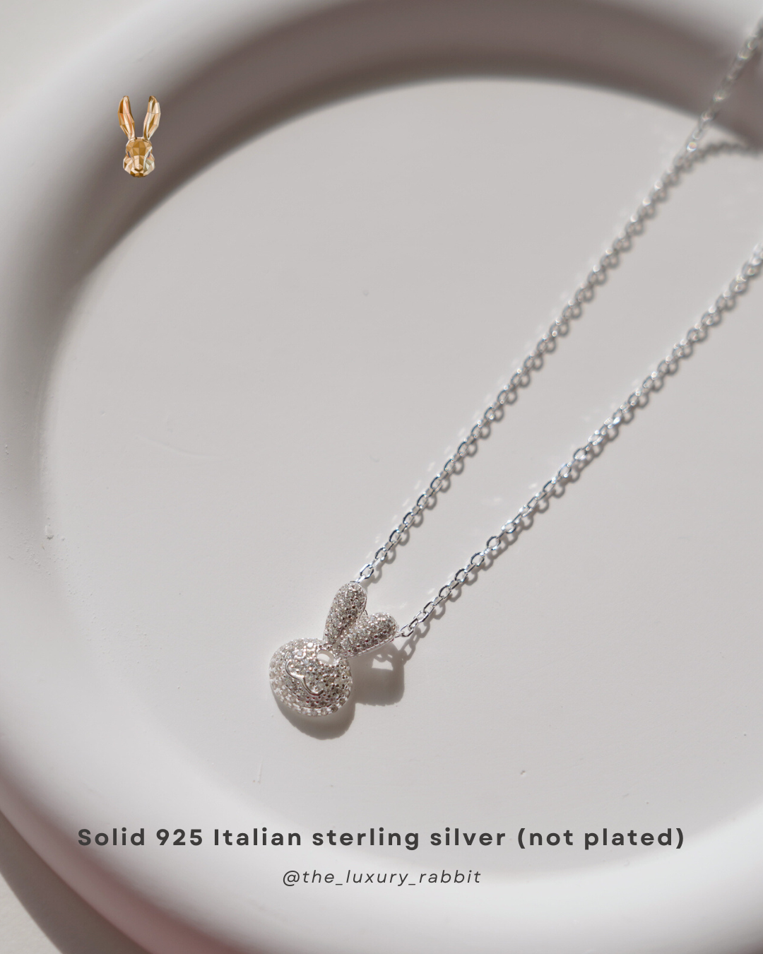 Italian 925 Silver 🩶Luxury Rabbit Pendant Necklace