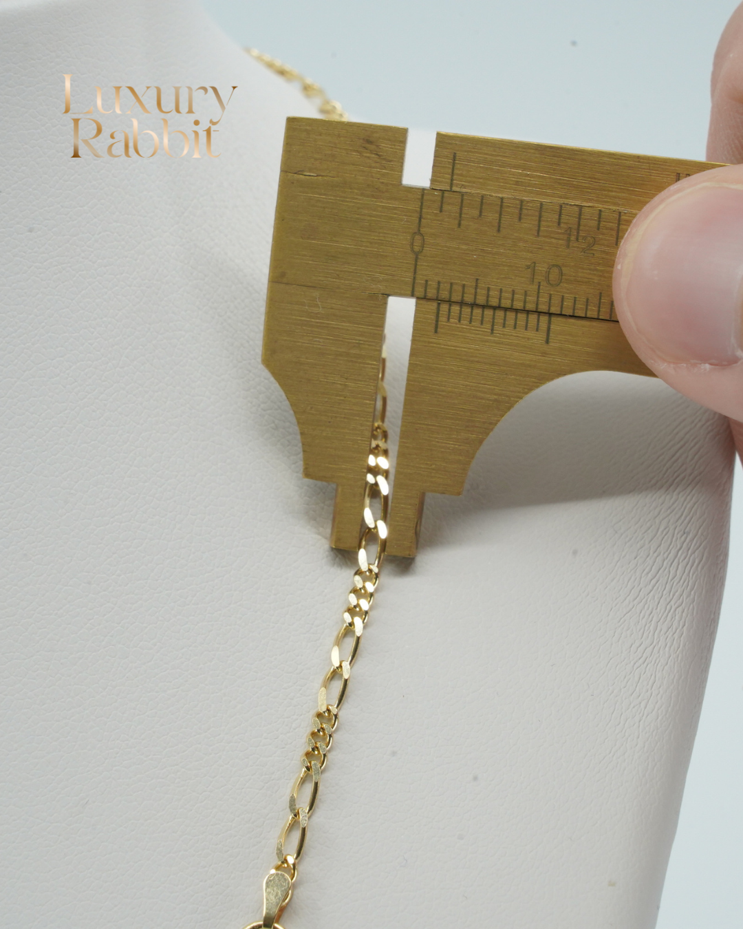 18k Solid Figaro Chain 24'