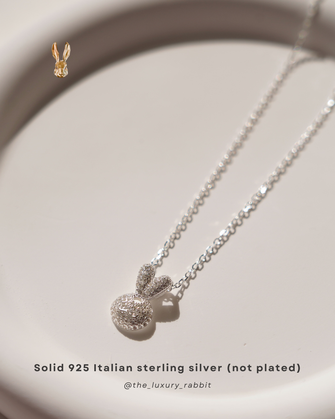 Italian 925 Silver 🩶Luxury Rabbit Pendant Necklace