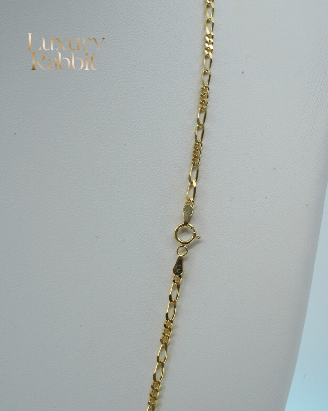 18k Solid Figaro Chain 24'