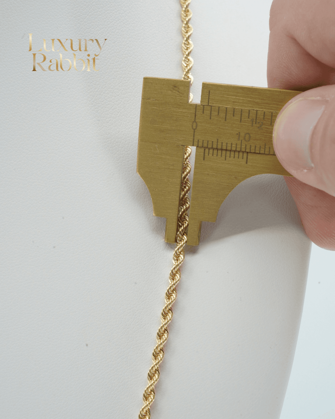 18k Gold Rope Chain Luxury Rabbit 24'