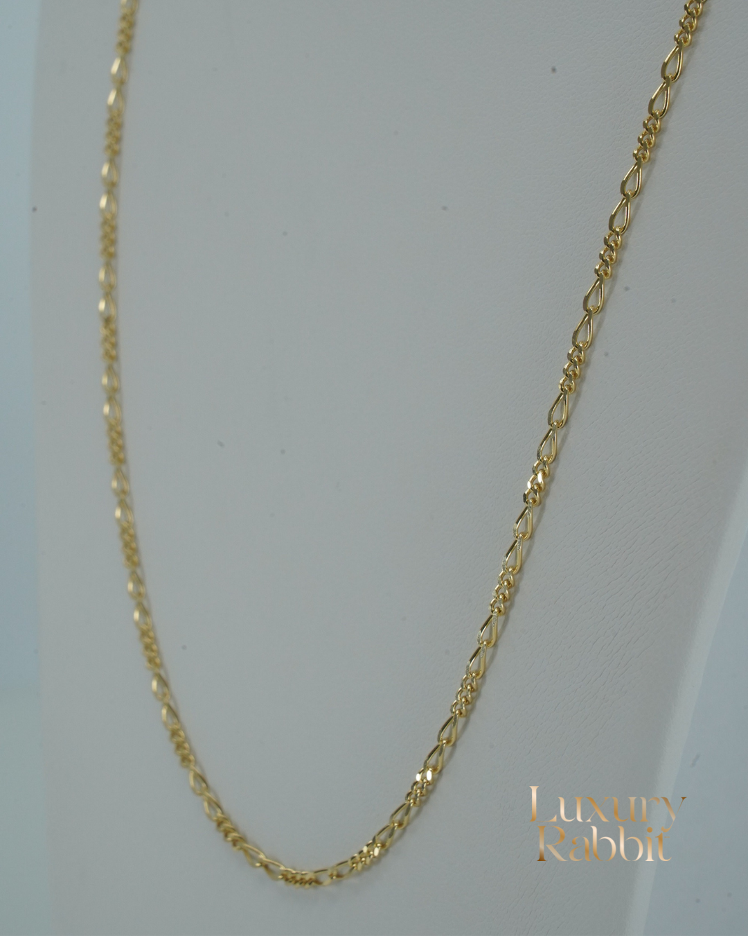 18k Solid Figaro Chain 24'