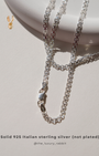 Italian 925 Silver bismark Chain Necklace
