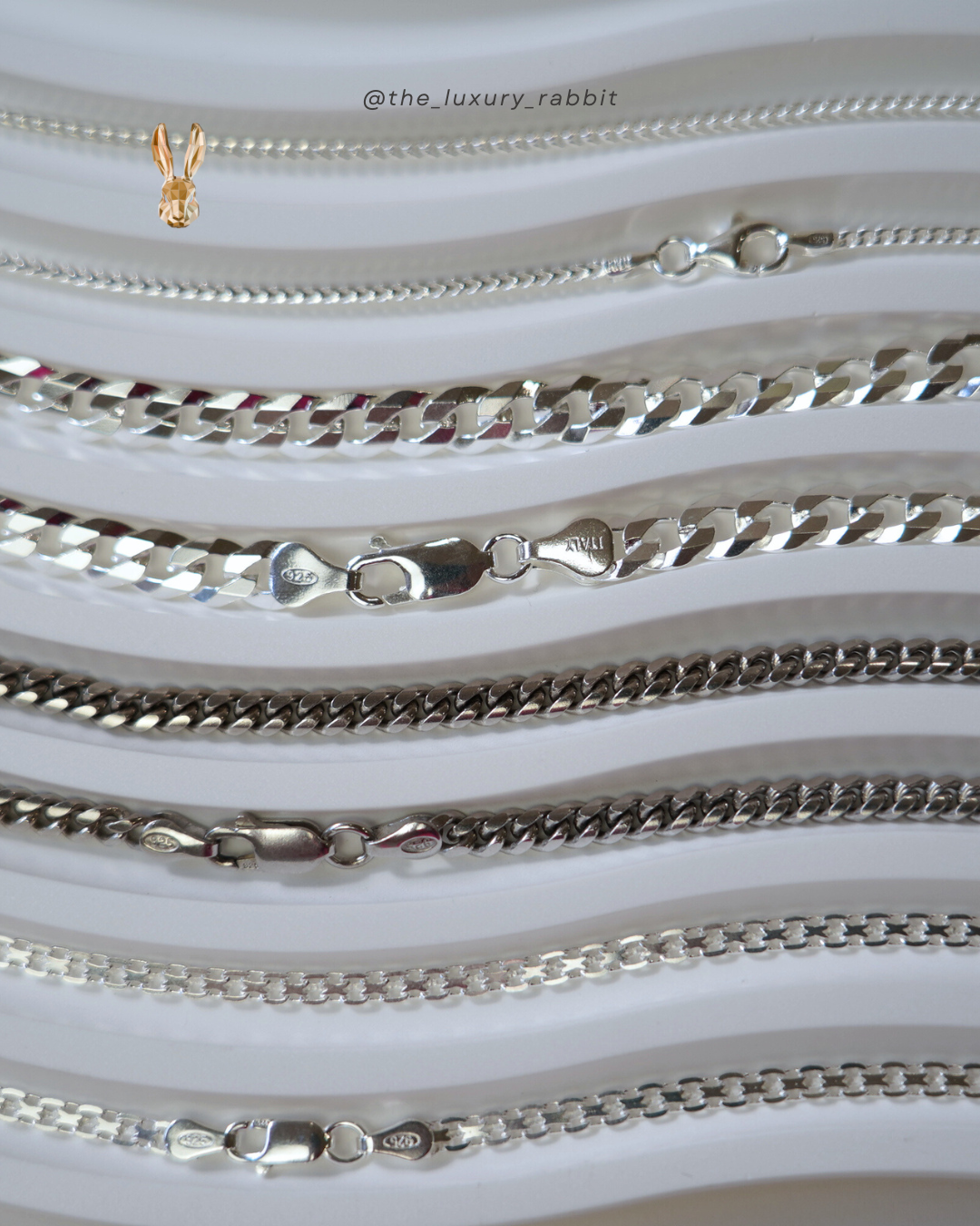 Italian 925 Silver bismark Chain Necklace