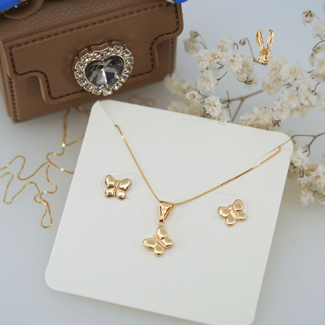 18k Butterfly earrings