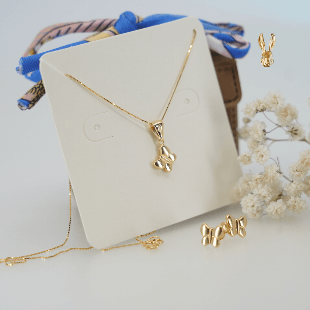 18k Butterfly earrings