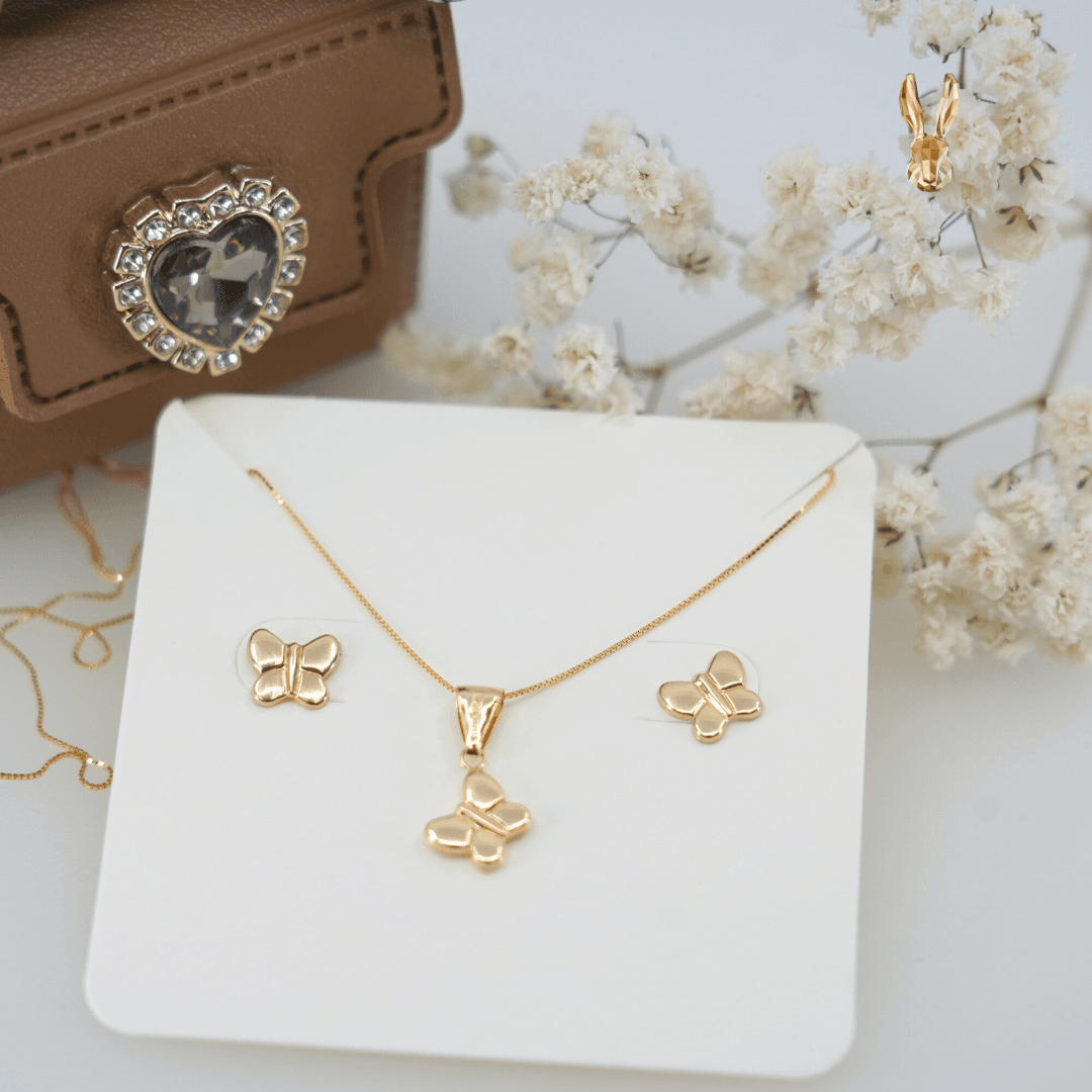 18k Butterfly earrings