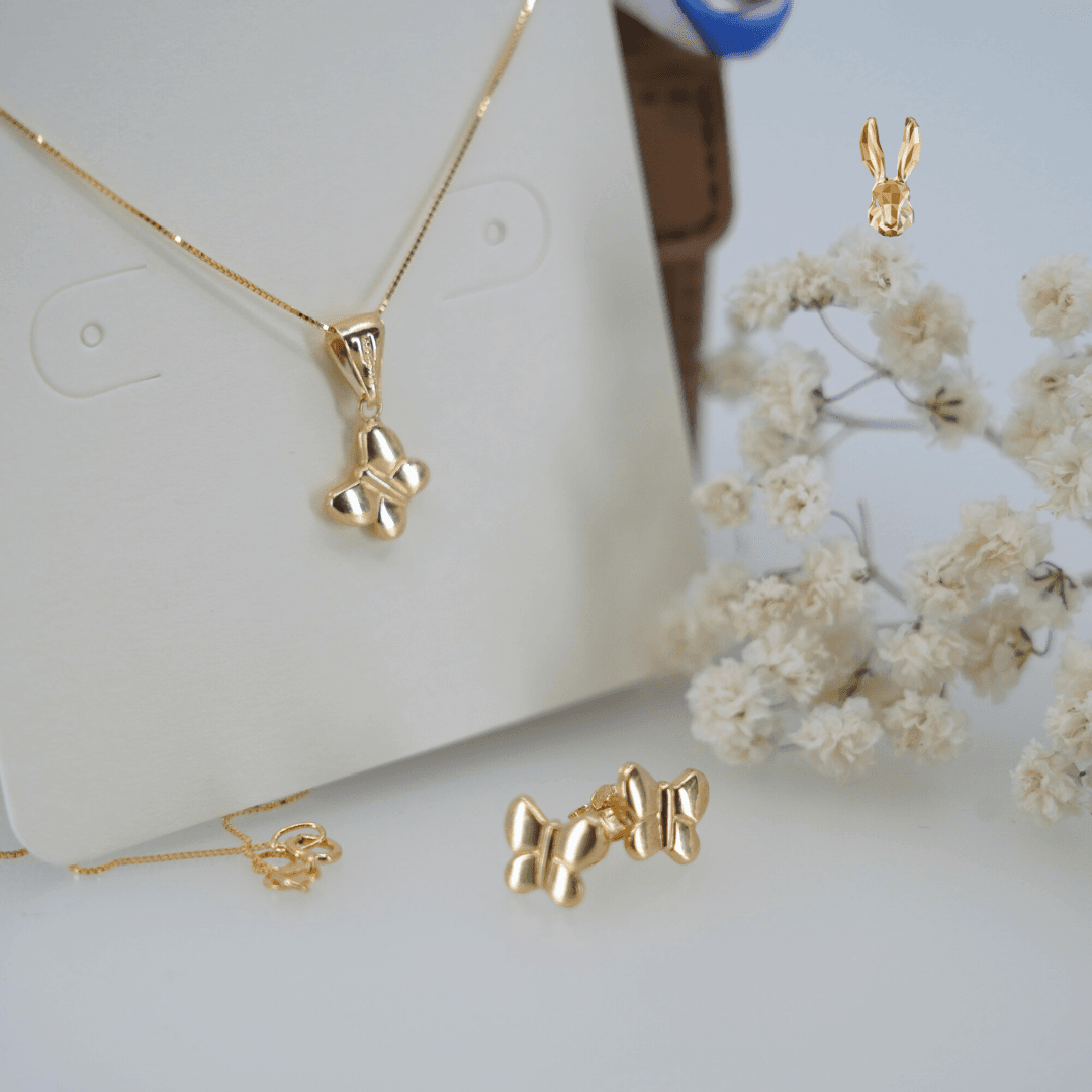 18k Butterfly earrings