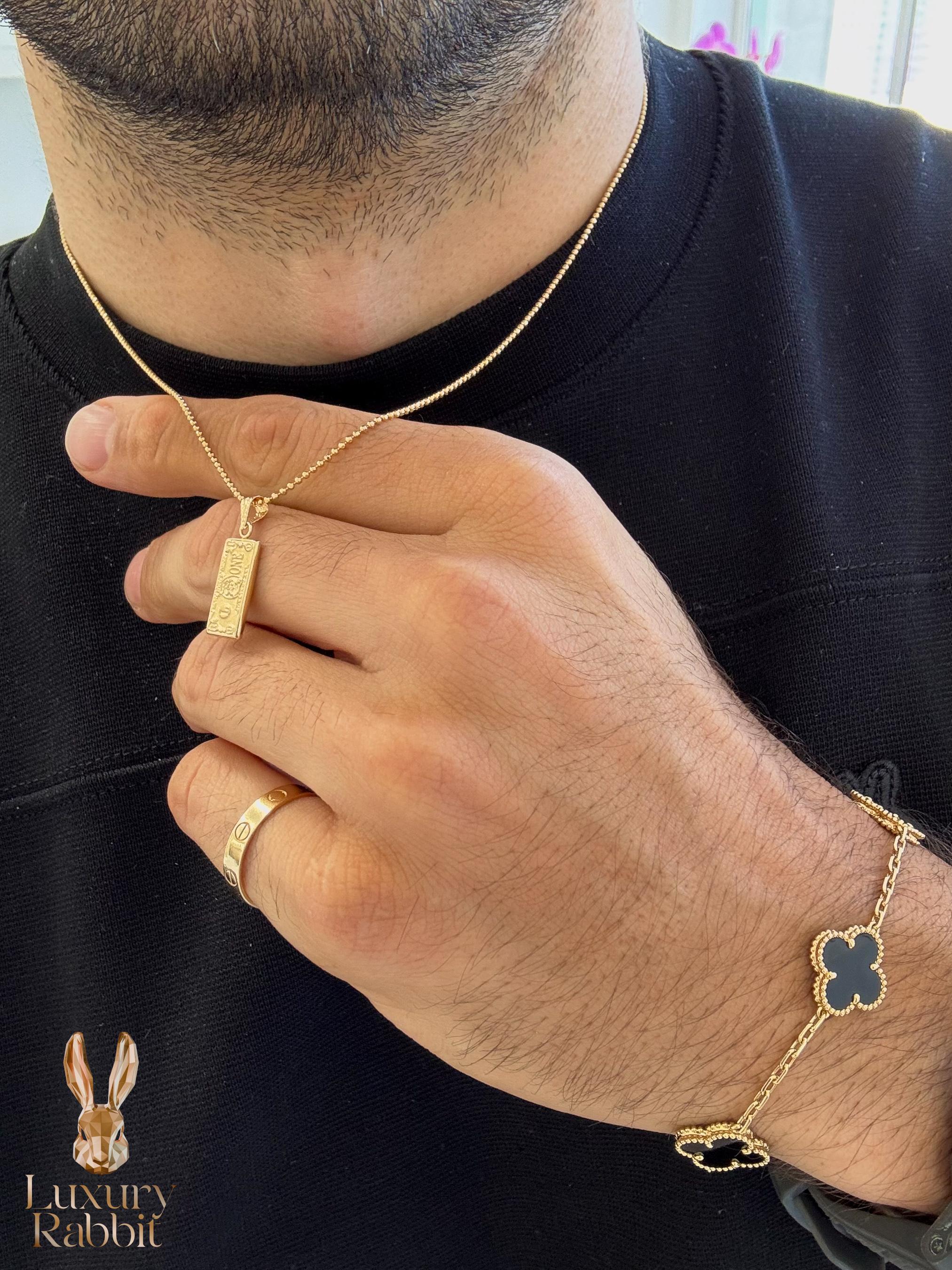 18k Dollar pendant 2 cm