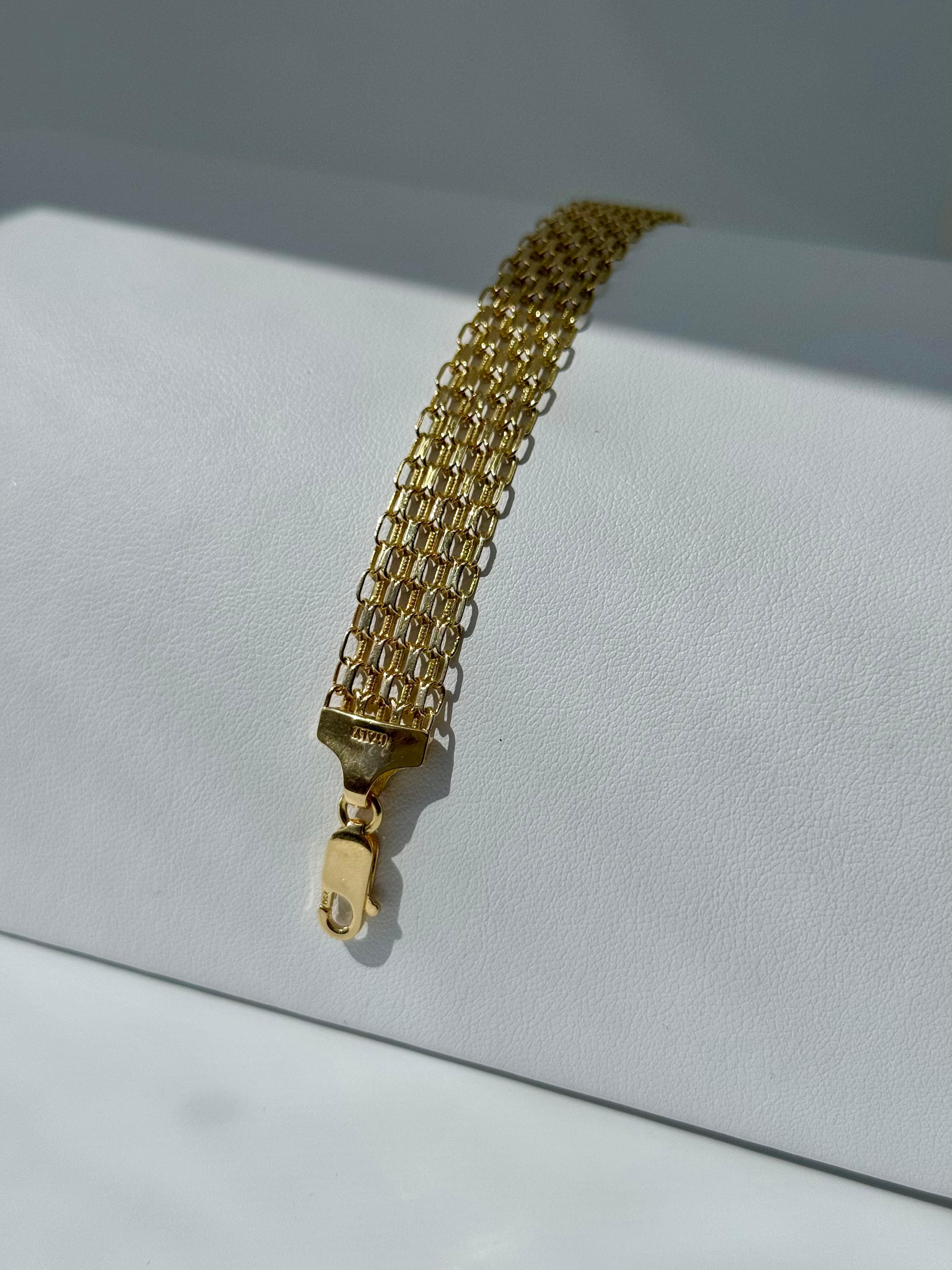 18k Bismark bracelet 12 mm 20 cm