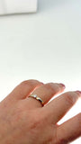 14k solitaire band ring