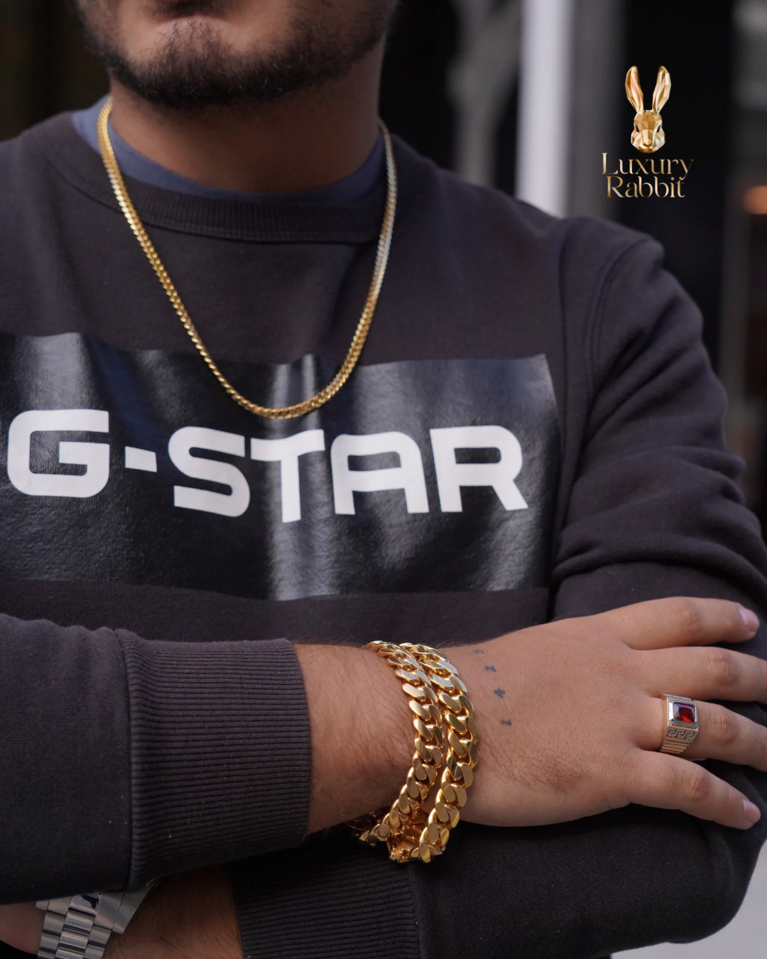 18k solid cuban link gold  50 gr