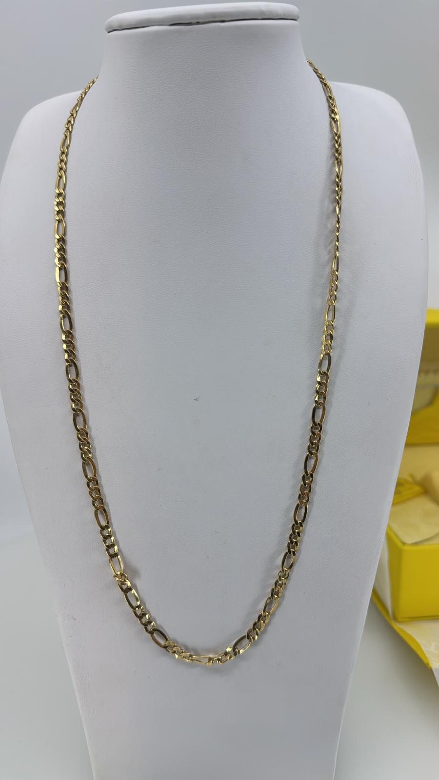 18K Figaro chain 60cm 4mm