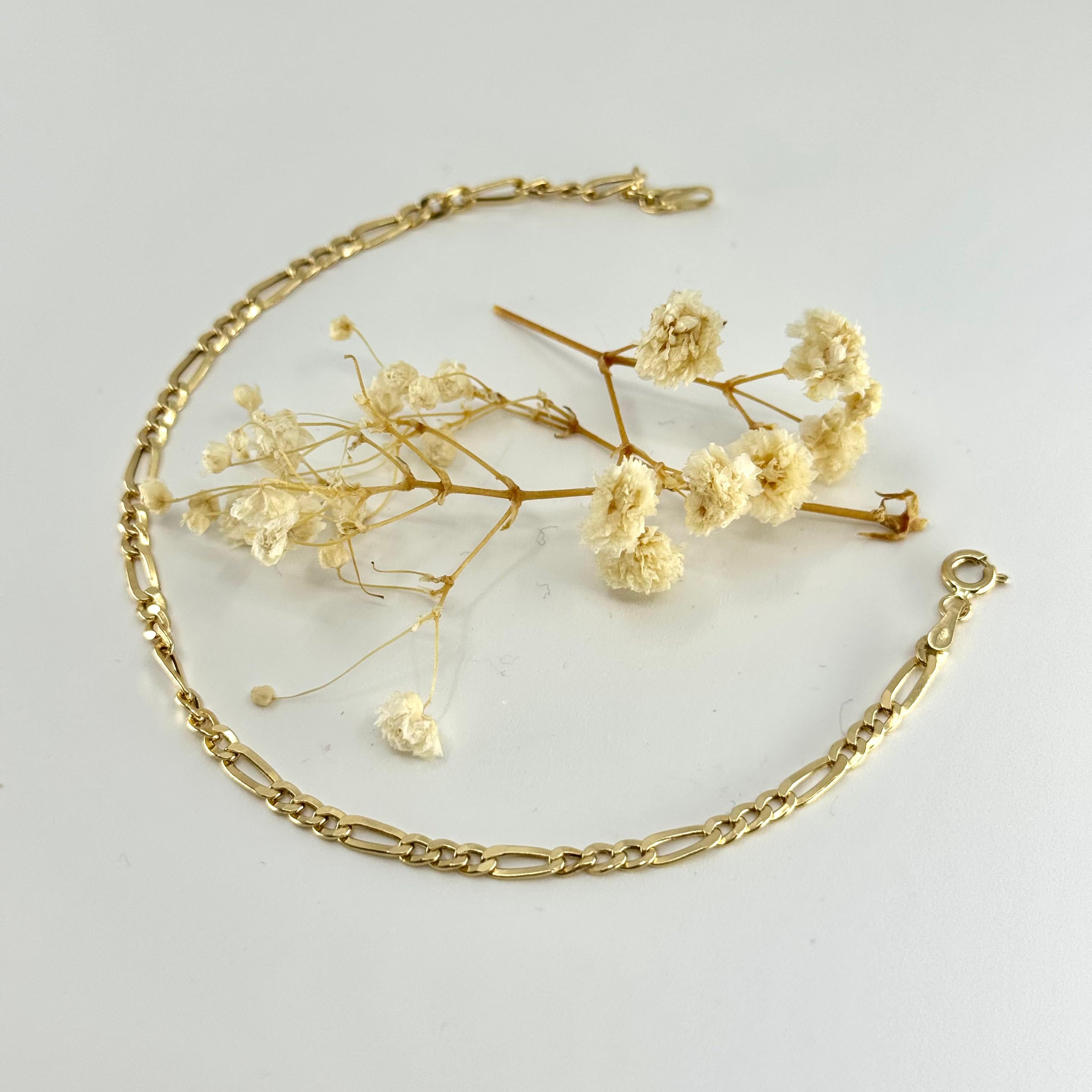 18k figaro bracelet 20 cm 2,5 mm