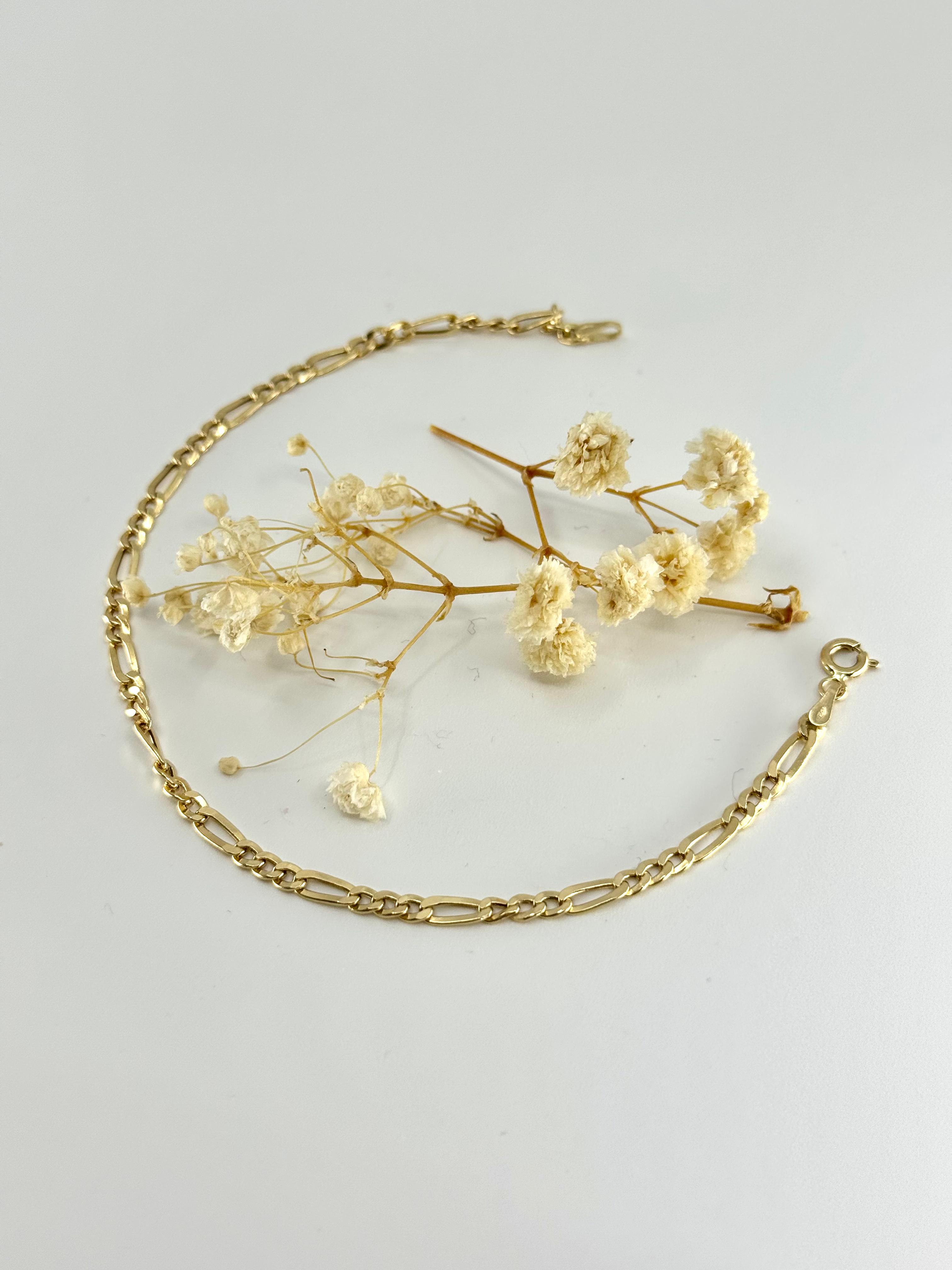 18k figaro bracelet 20 cm 2,5 mm