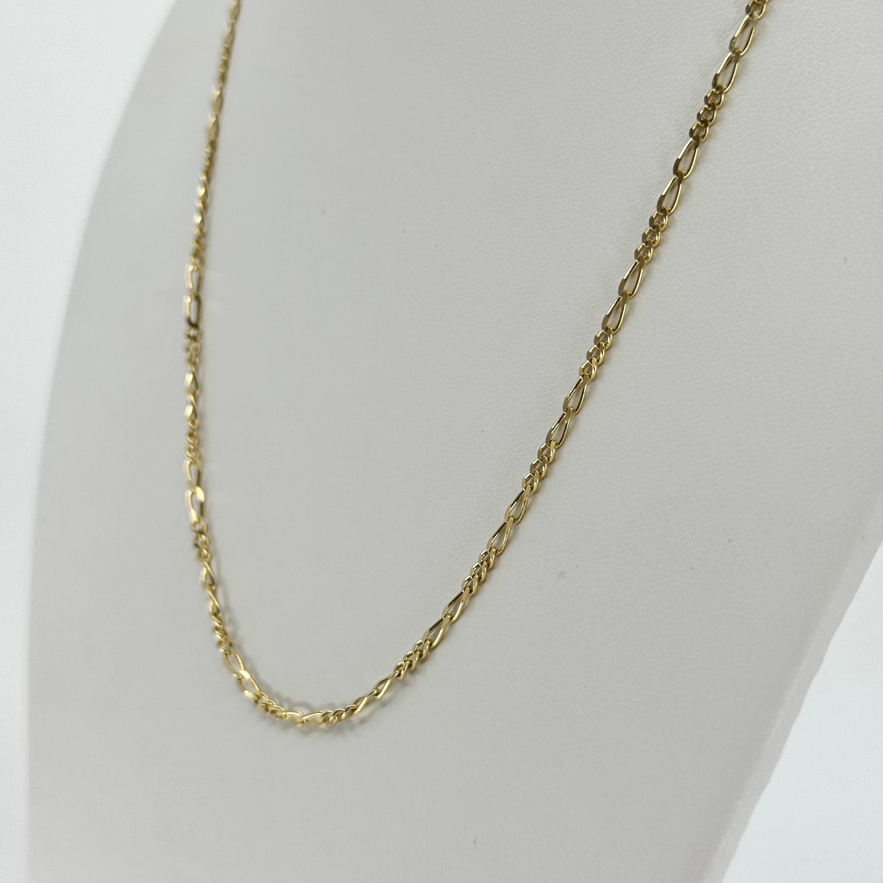 18k Figaro chain 45 cm 2,5 mm solid