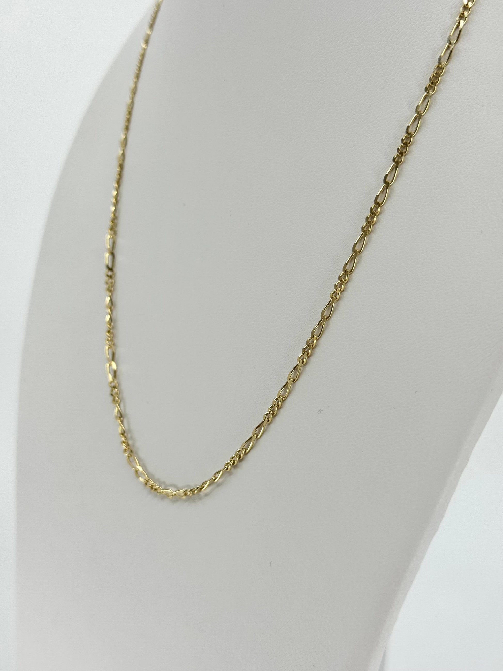 18k Figaro chain 45 cm 2,5 mm solid