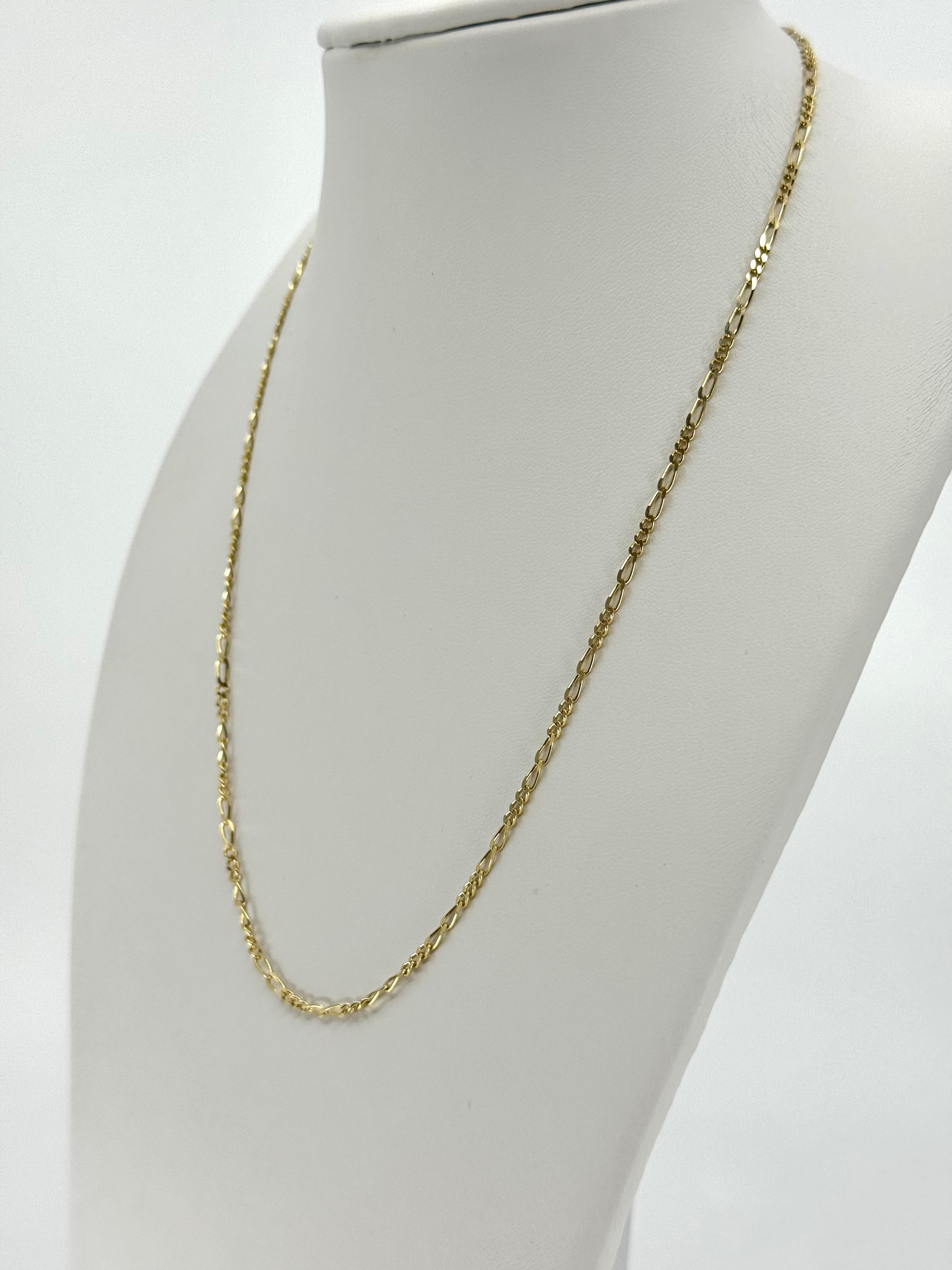 18k Figaro chain 45 cm 2,5 mm solid