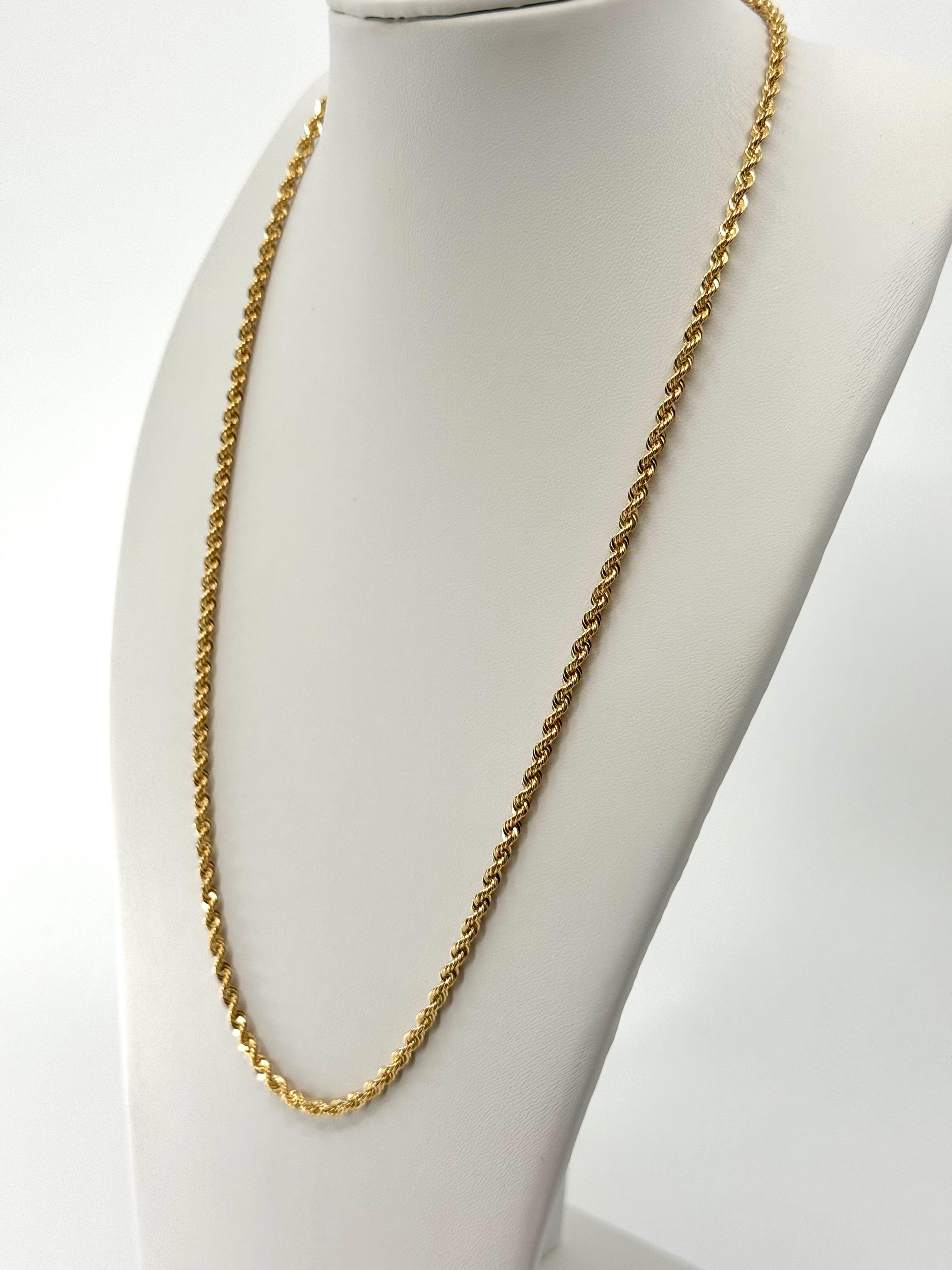18k Rope Chain  50 cm 3 mm