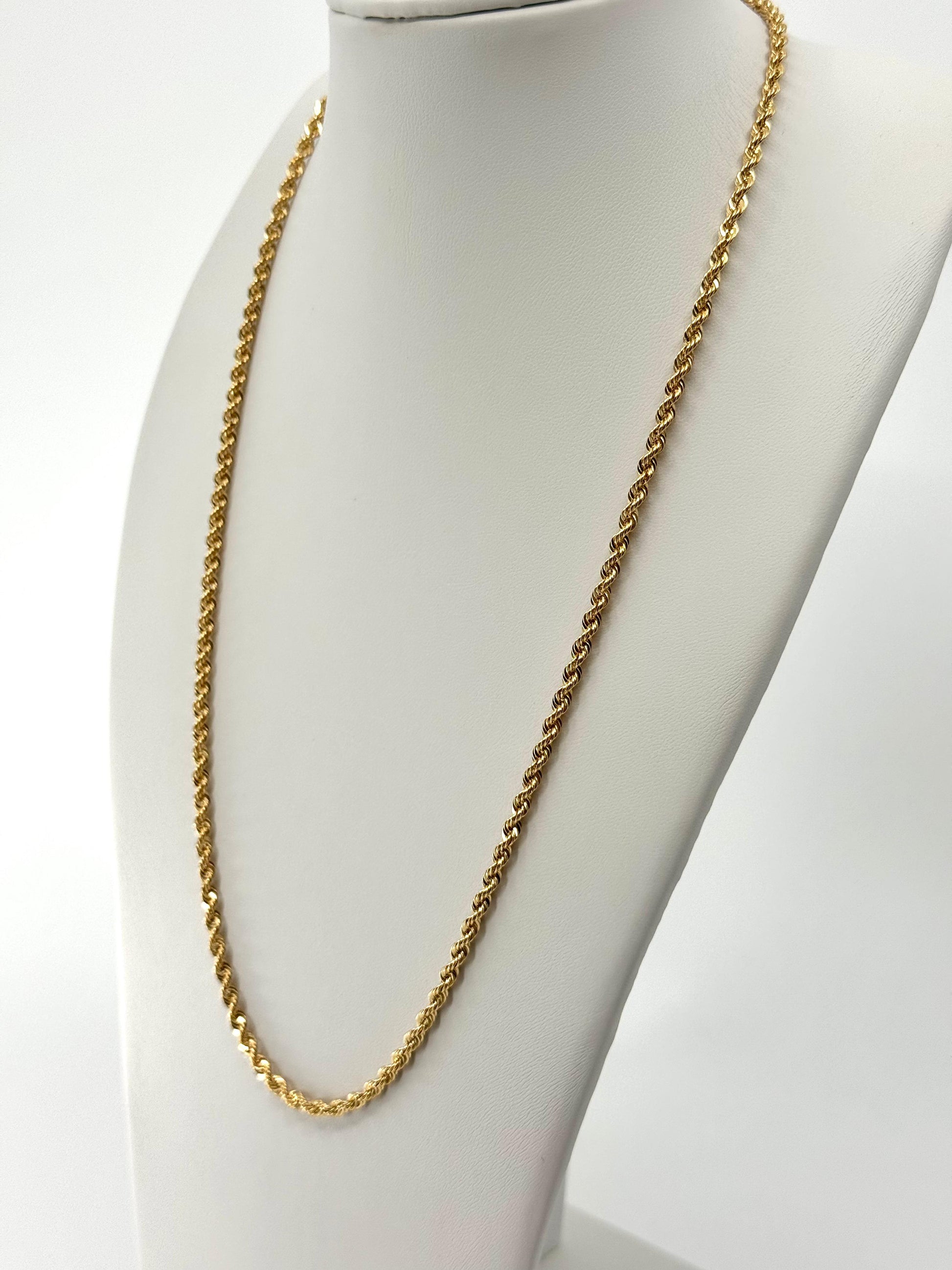 18k Rope Chain  50 cm 3 mm