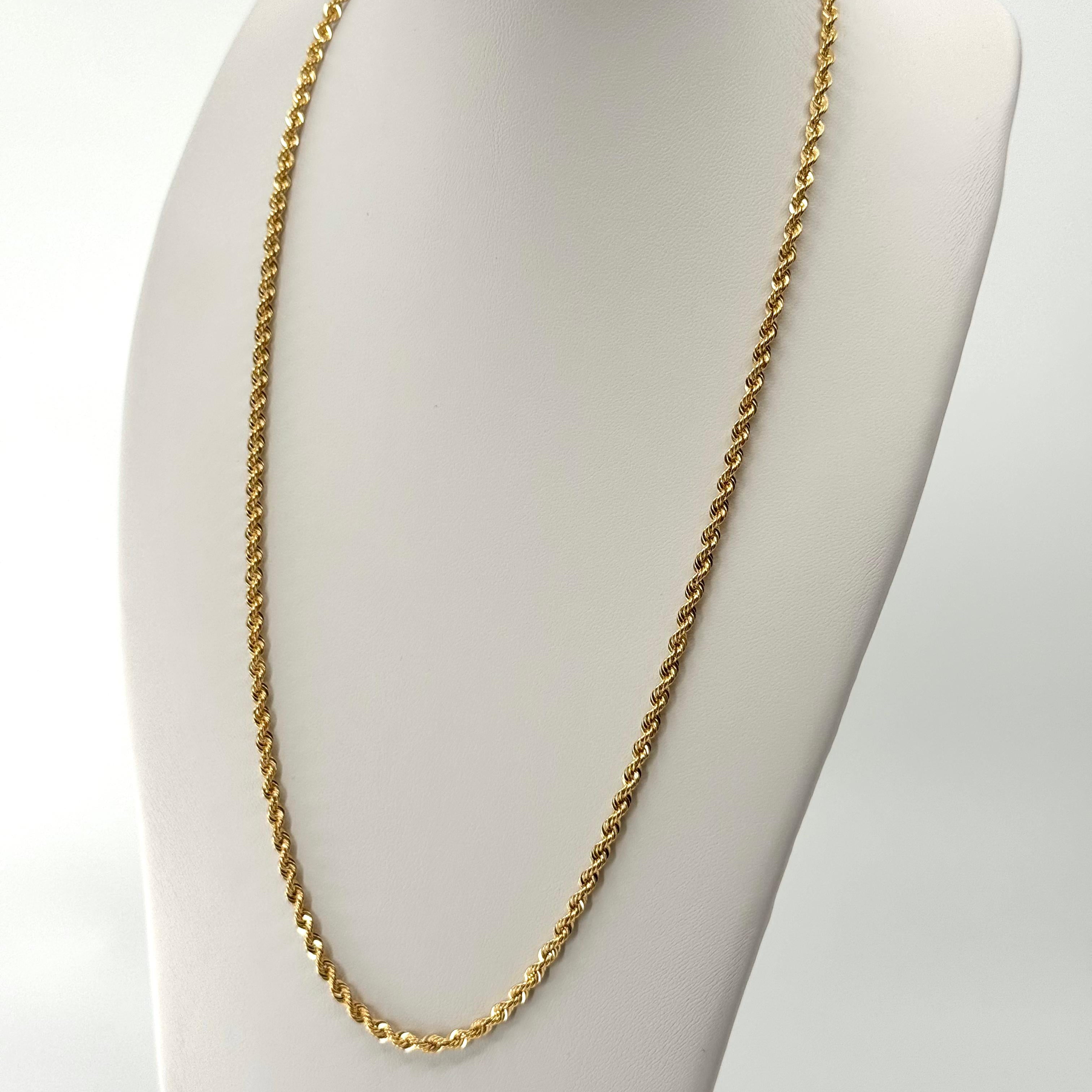 18k Rope Chain  50 cm 3 mm