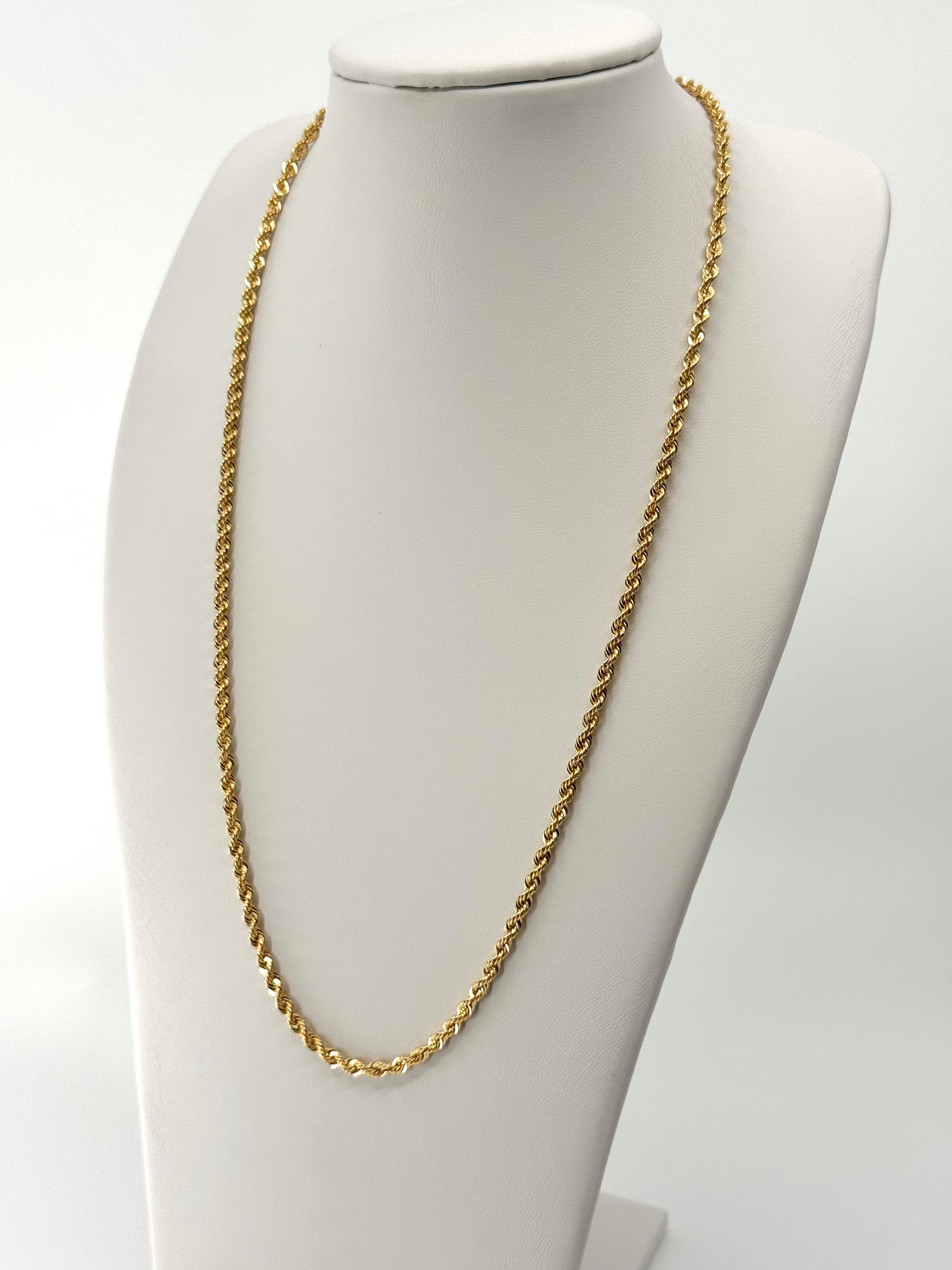 18k Rope Chain  50 cm 3 mm