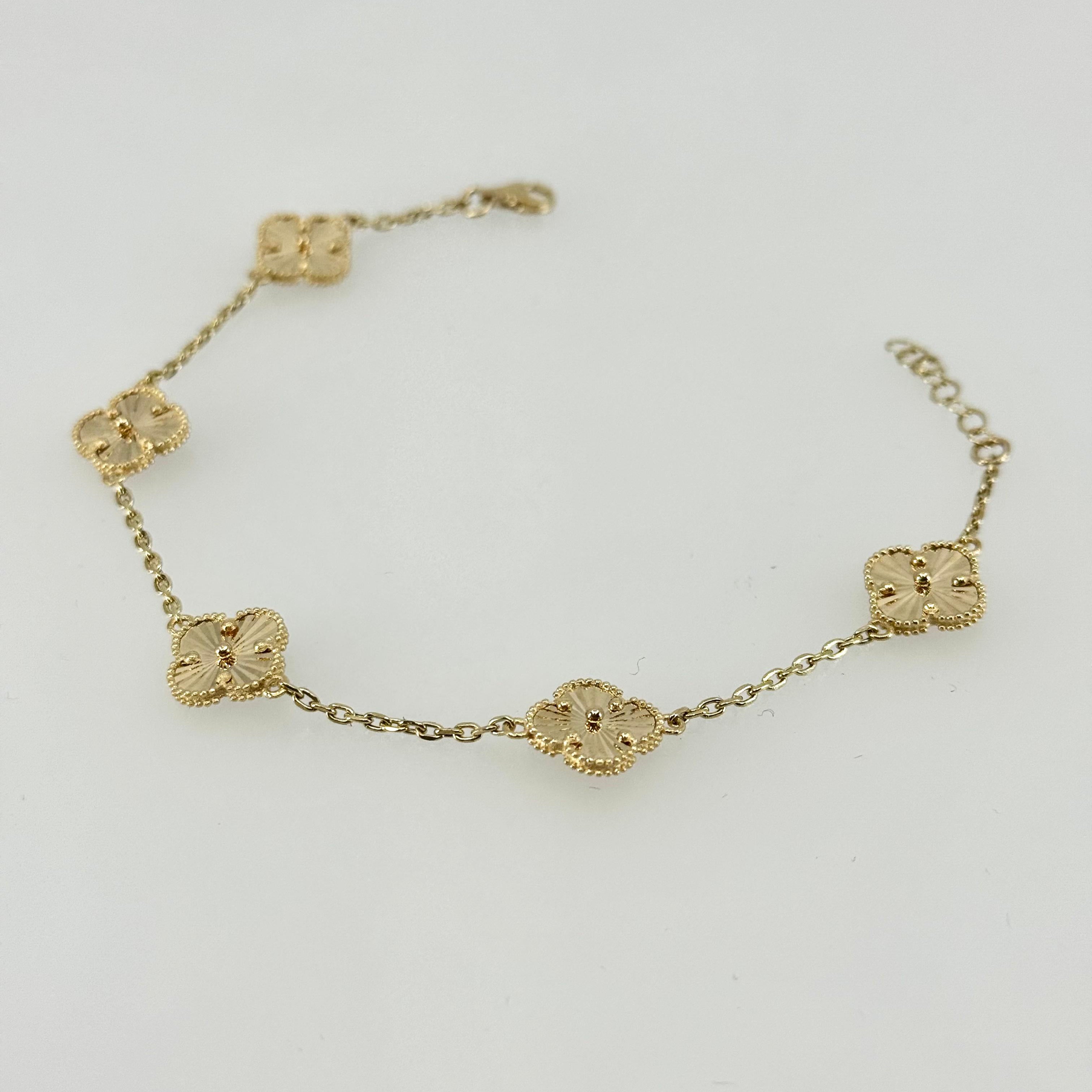 18K Bracelet clover 20cm