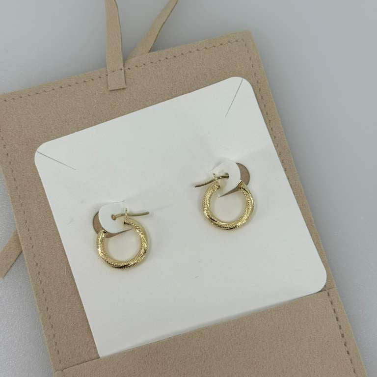 14K Circle Earings