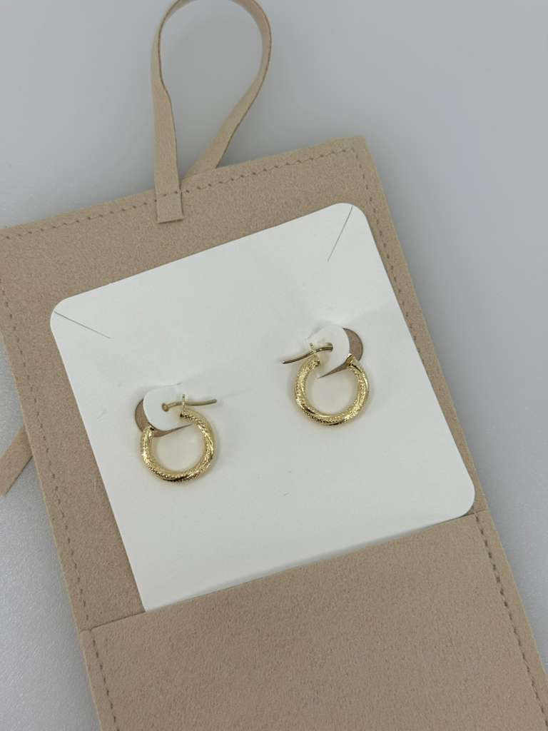 14K Circle Earings