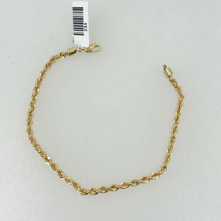 18K Rope Bracelet 20cm 3.2mm