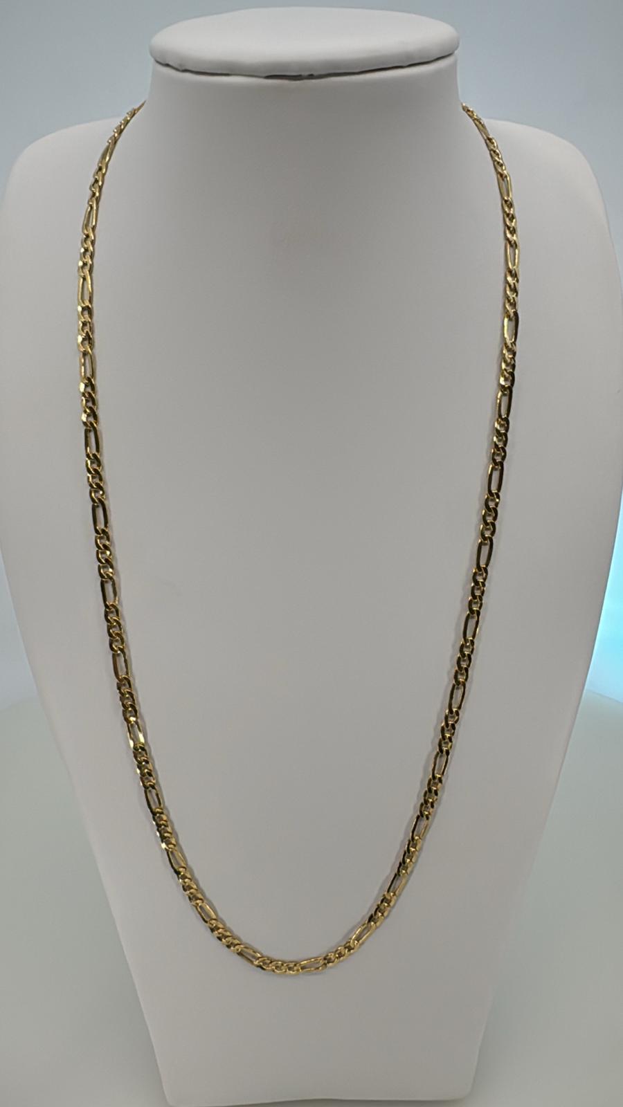 18K Cadena Figaro 60cm 4mm
