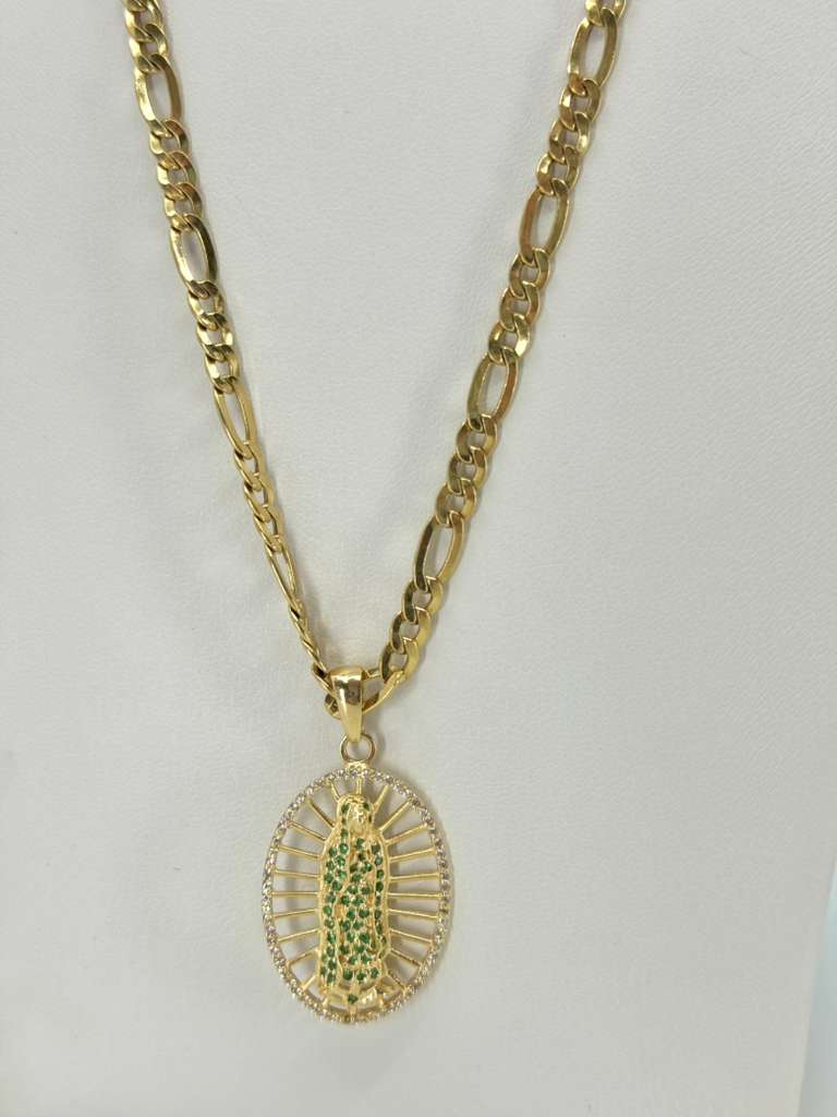 18K Virgen de Guadalupe Pendant 3,2cm