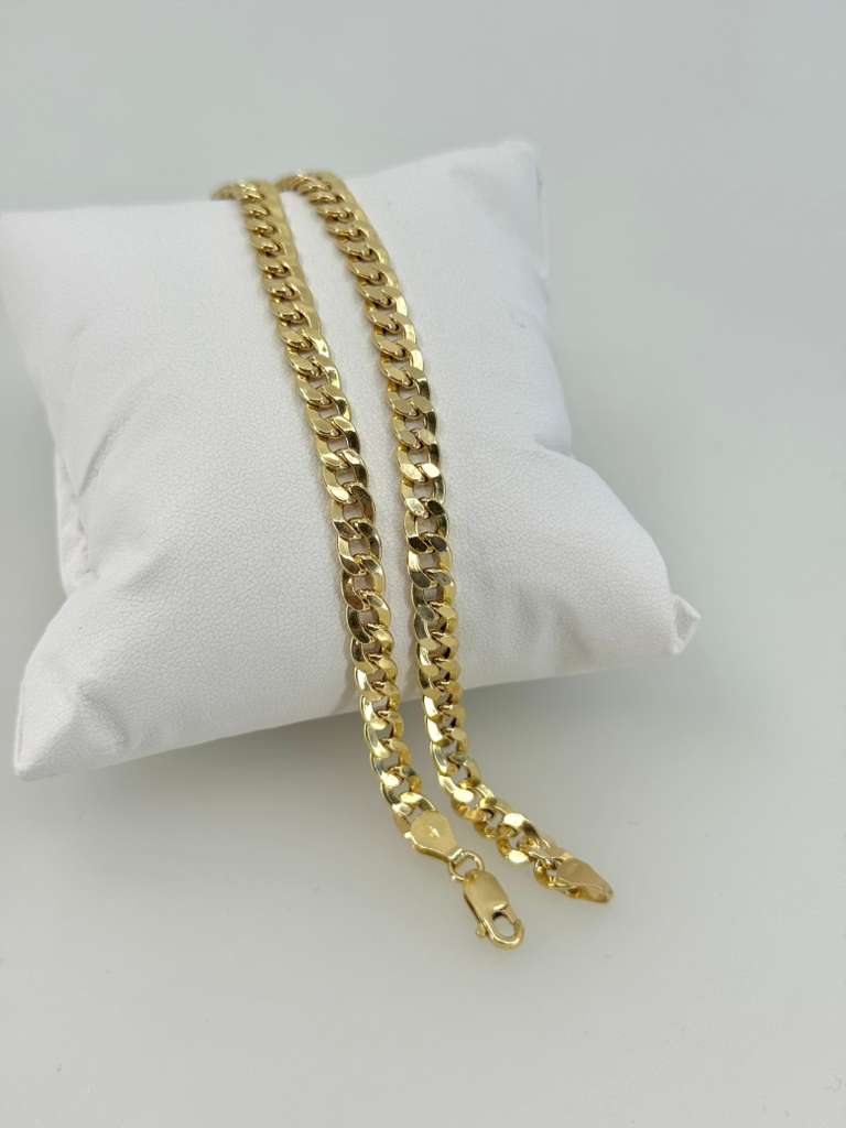 18k cuban bracelet 5mm 20 cm