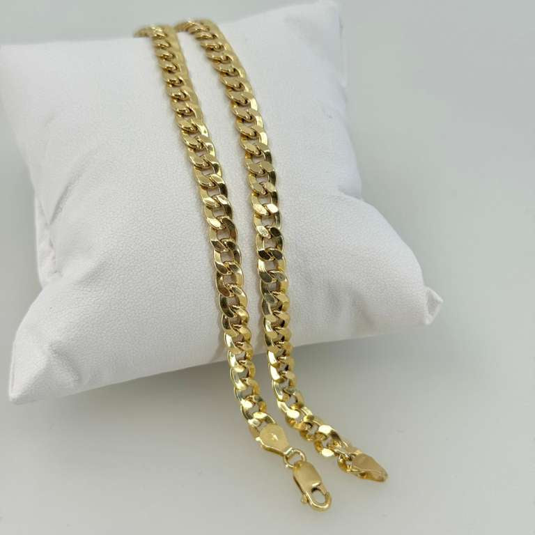 18k cuban bracelet 5mm 20 cm