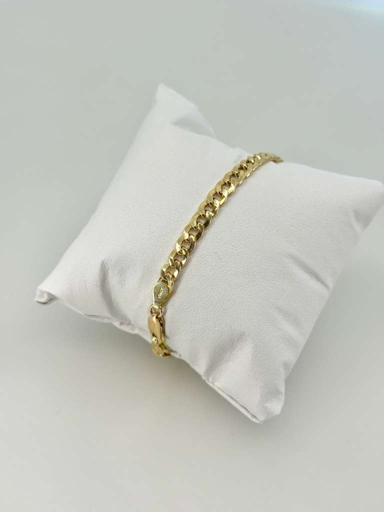 Pulso cubano 18k 5 mm 20 cm