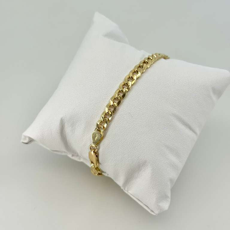 Pulso cubano 18k 5 mm 20 cm