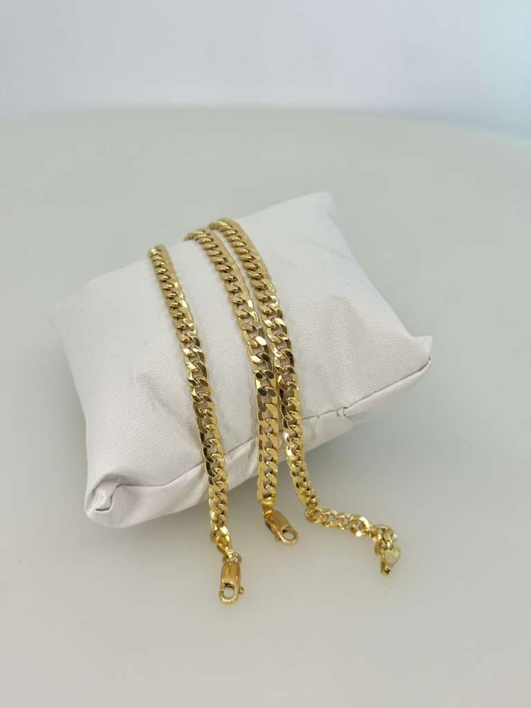 18k cuban bracelet 5 mm 20 cm