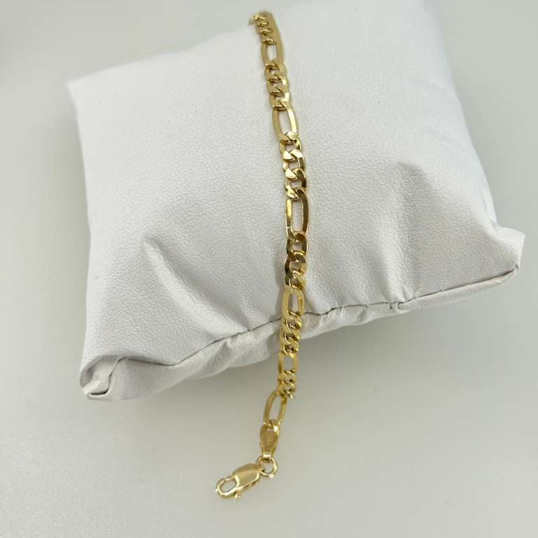 18k pulso fígaro 19Cm 4mm