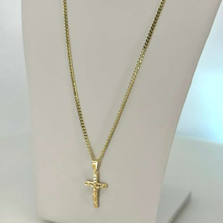 14K cuban link chain 60cm 2,5mm
