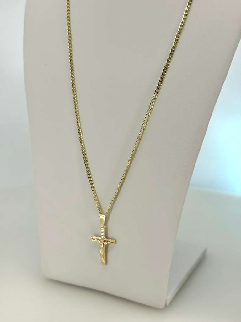 14K cuban link chain 60cm 2,5mm
