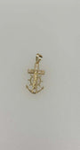14K Anchor Christ Pendant