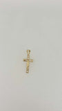 14K Cross with stones