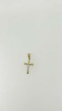 14K White and Yellow Cross