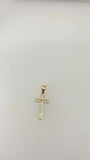 14K Pendant Cross with stone