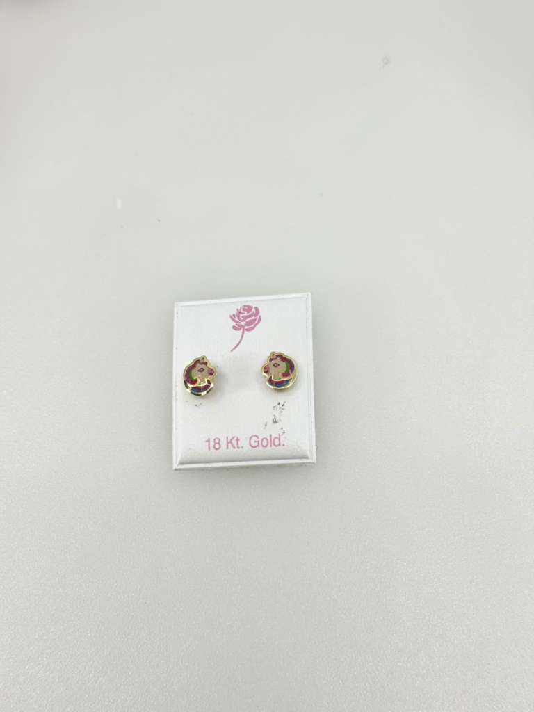 18K Unicorn earings