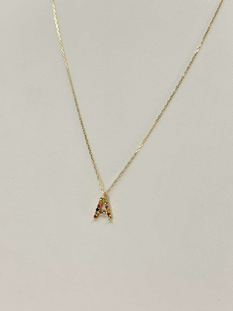 18K Letter Chain and Pendant 45cm