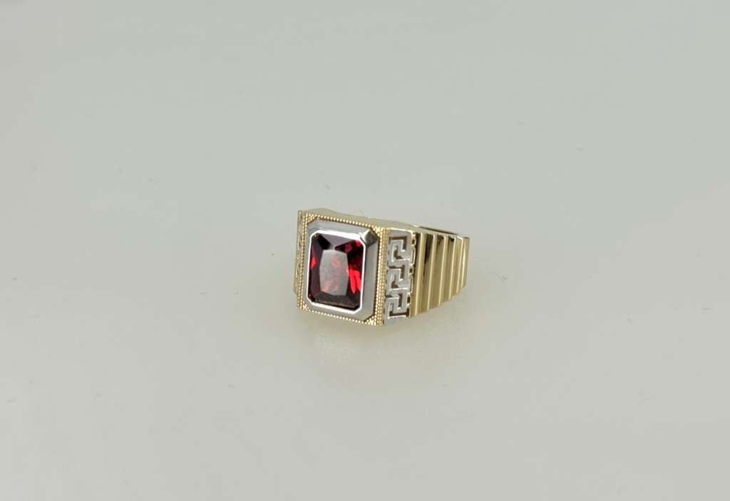 14 k MEN RINGS size 10 RED, BLUE , GREEN