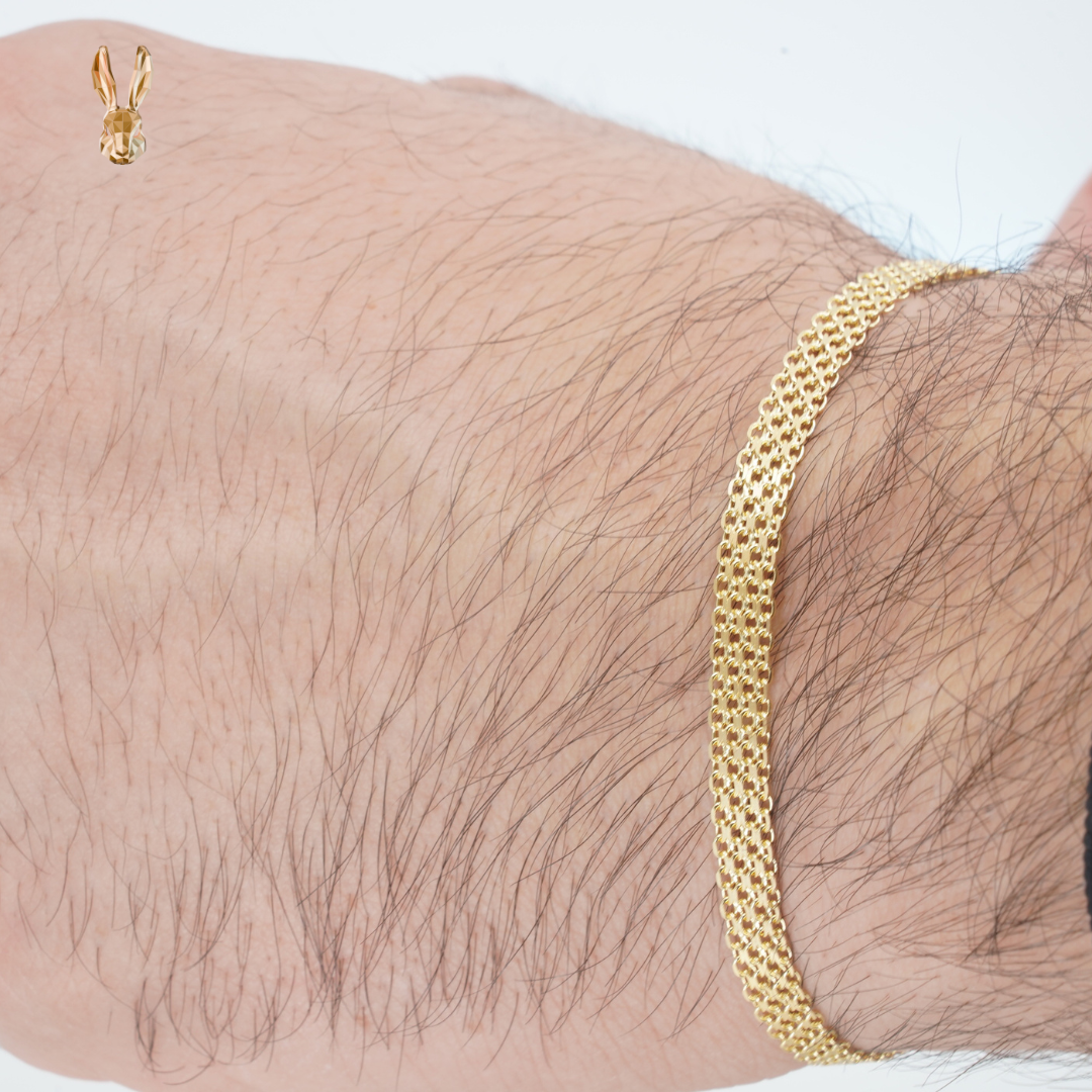 18k bismark bracelet 20 cm 5 mm