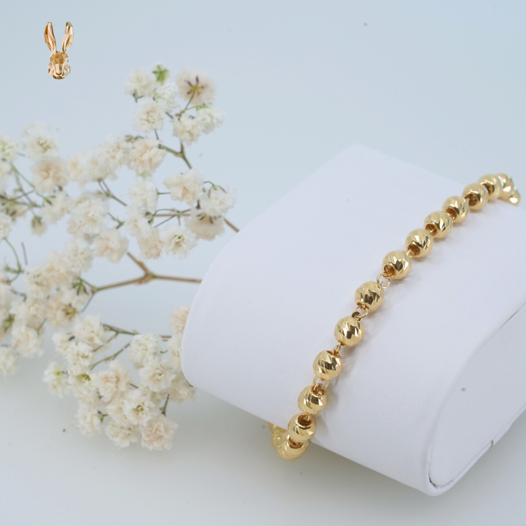 18k ball bracelet  4 mm 20 cm